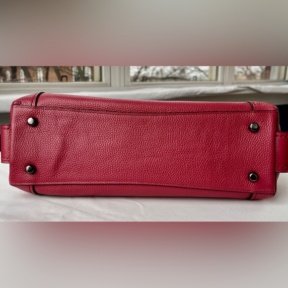 Coach Dark Pink Edie Shoulder Bag w/ Light Pink Interior - Picture 9 of 16